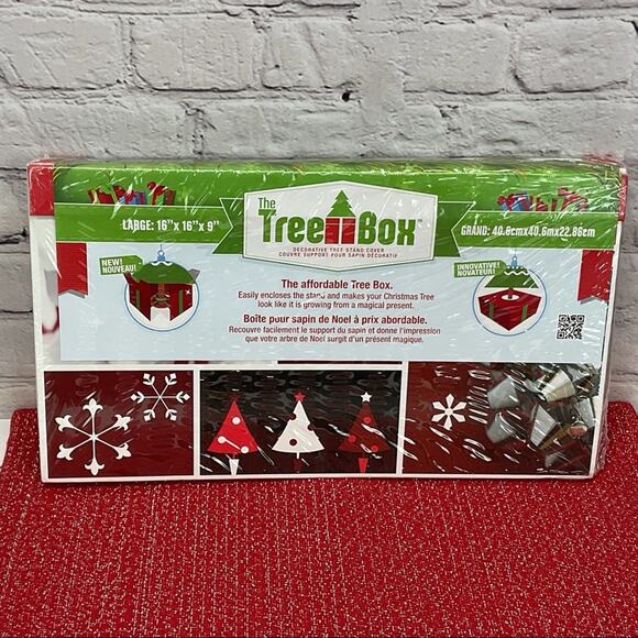 The Tree Box Decorative Christmas Tree Stand Cover Skirt Holiday Decor Cardboard - Picture 1 of 5